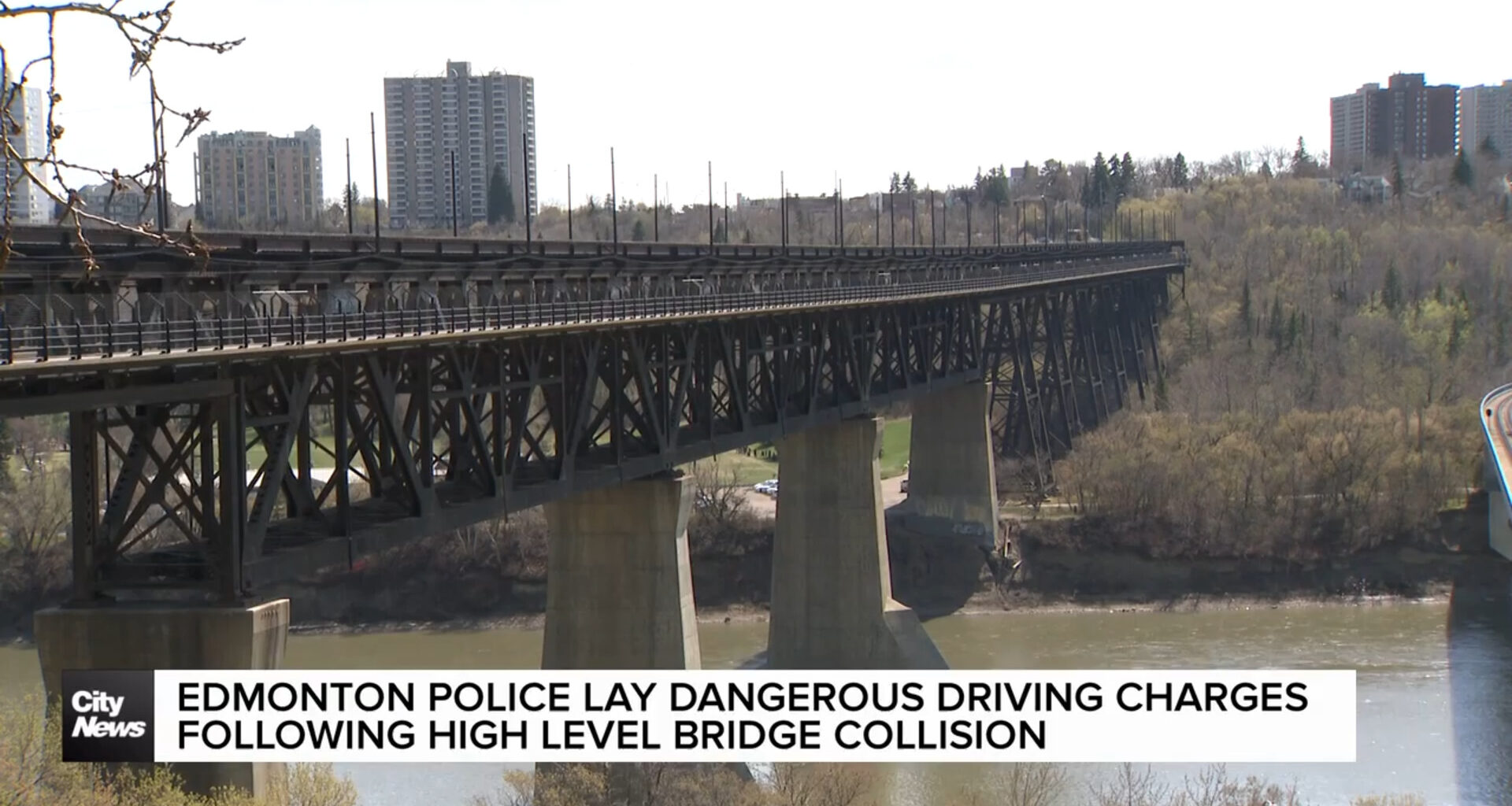 Edmonton Police lay dangerous driving charges following High Level Bridge collision