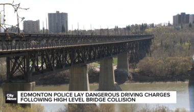 Edmonton Police lay dangerous driving charges following High Level Bridge collision