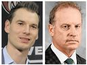 Former Arizona Coyotes general manager John Chayka (left) and current Dallas Stars assistant GM Scott White (right)  are believed to be in the running to become the next general manager of the Toronto Maple Leafs.