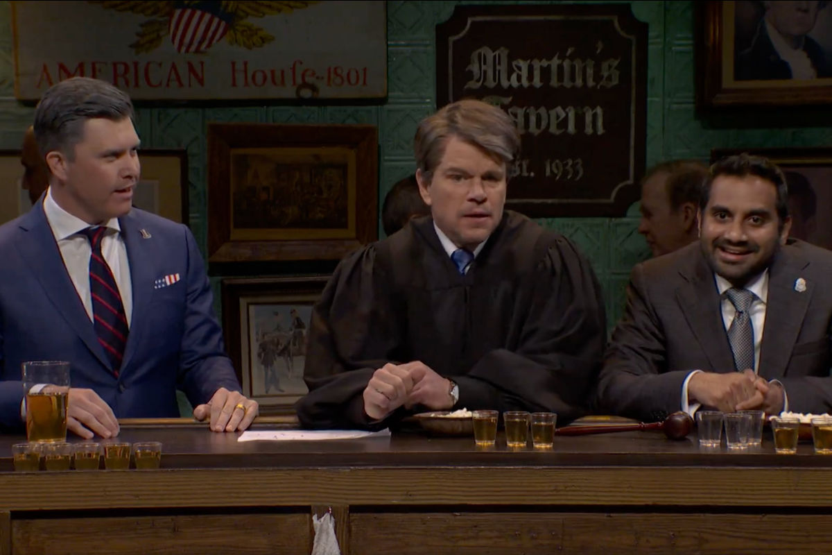 Matt Damon’s Brett Kavanaugh reveals how Trump will serve a third term in boozy SNL cold open