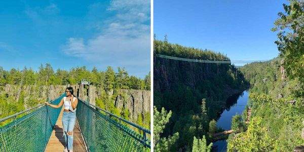 Canada's longest suspension footbridge is in Ontario and it takes you 600 ft across a canyon