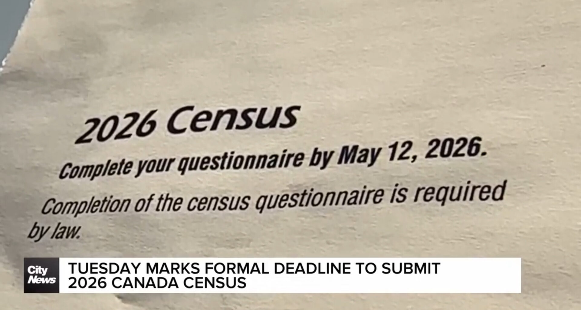 Tuesday deadline looming to submit 2026 Canada census