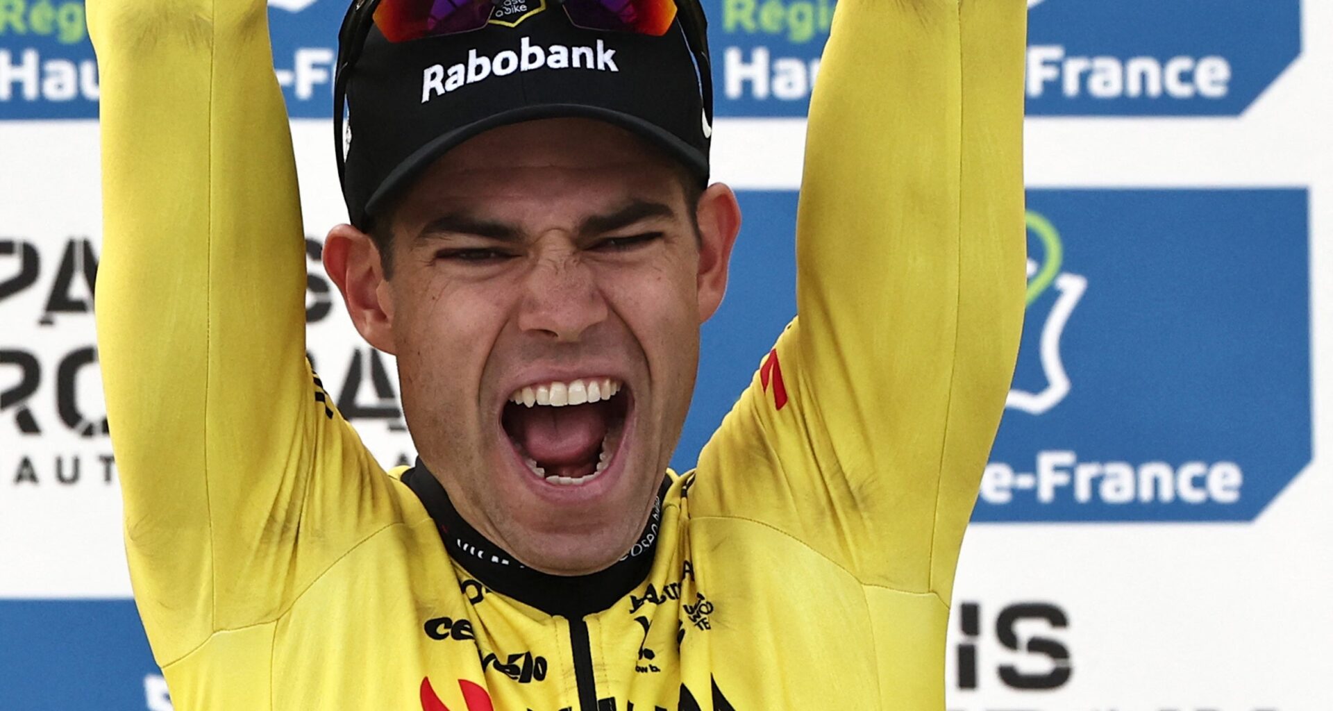 Wout van Aert won Paris-Roubaix and, one month later, took the Marly Grav race, part of the UCI's Gravel World Series (Photo: Anne-Christine Poujoulat / AFP)