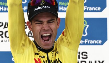Wout van Aert won Paris-Roubaix and, one month later, took the Marly Grav race, part of the UCI's Gravel World Series (Photo: Anne-Christine Poujoulat / AFP)