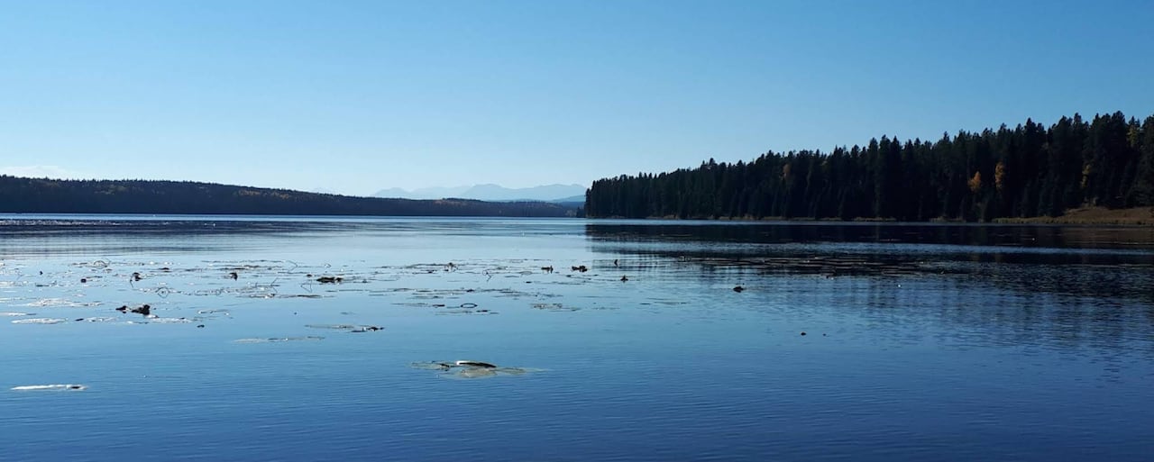 A large lake.
