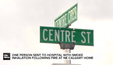 One person sent to hospital with smoke inhalation following fire in NE Calgary home