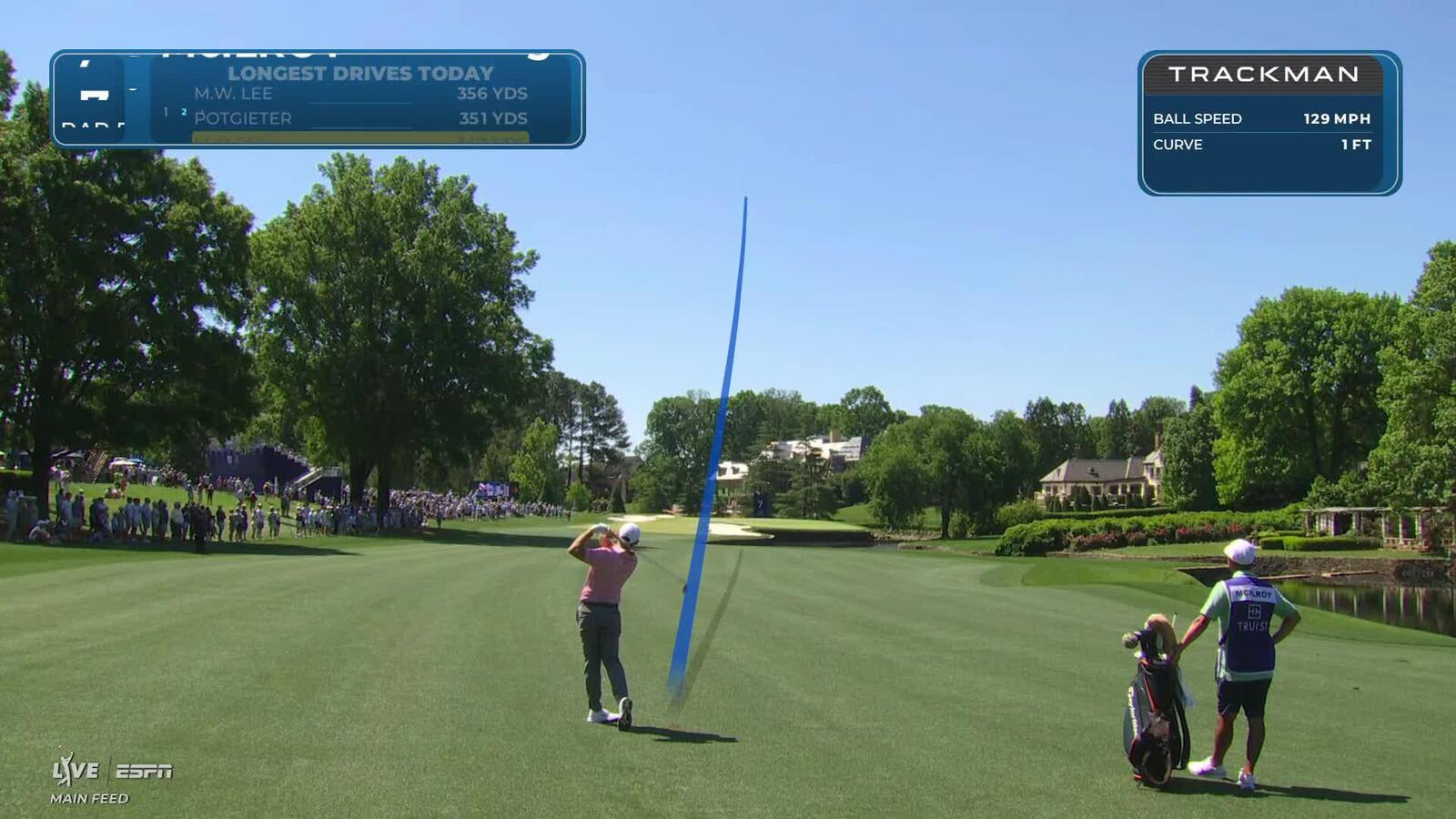 Rory McIlroy reaches par-5 No. 7 in two, makes birdie at Truist Championship