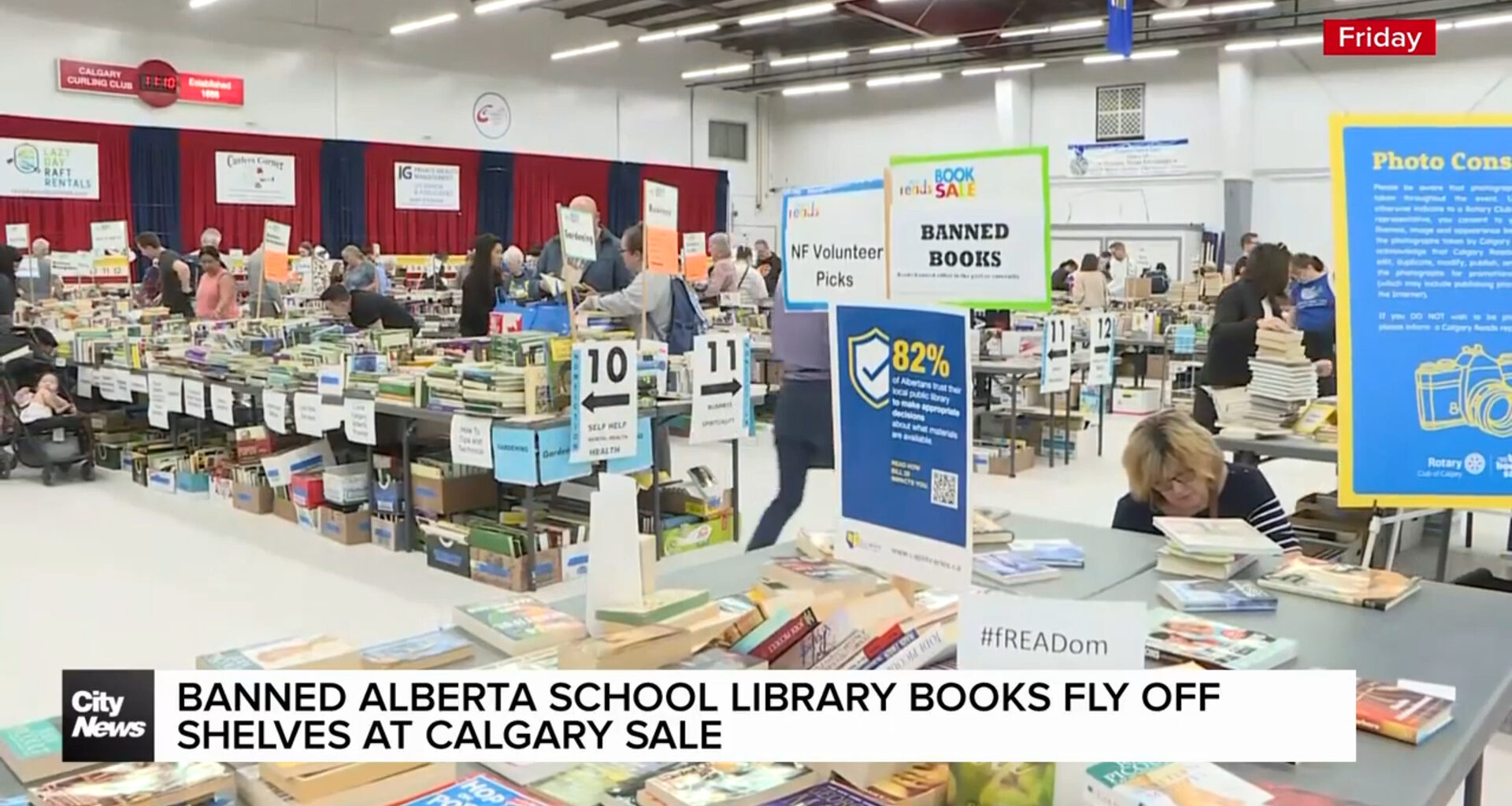 Banned Alberta school library books sold out at Calgary book sale