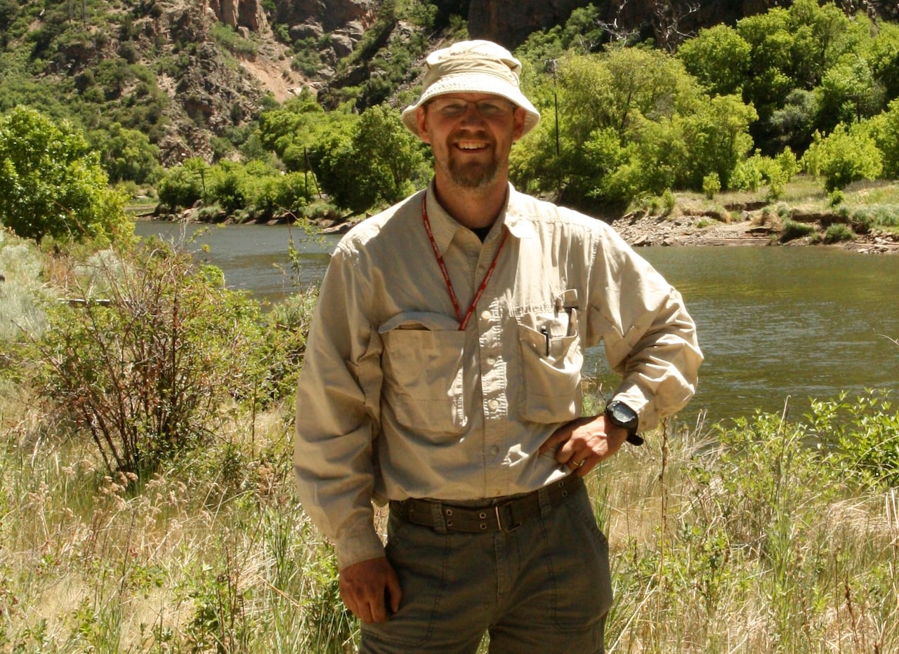 A man outdoors.