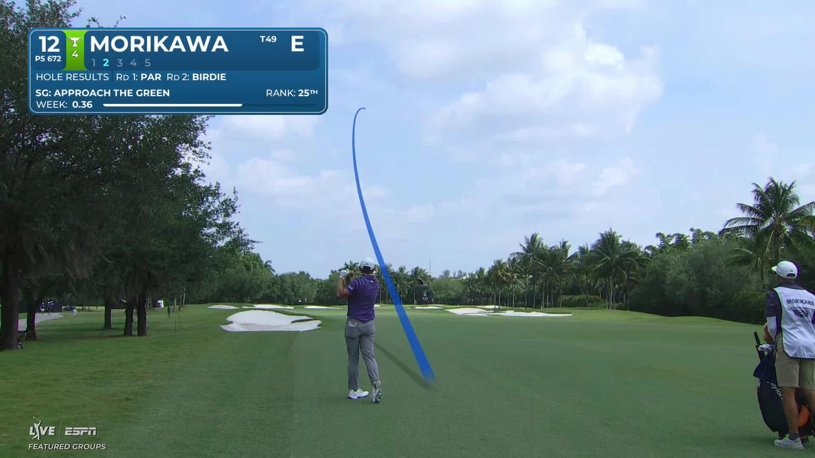 Collin Morikawa drains 17-foot birdie putt on No. 12 at Cadillac