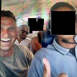 men on a plane