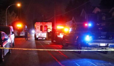 A large fight in Surrey sent several people to hospital with non-life threatening injuries Tuesday night (MAy 12). (1st Due Media/Contributed to Peace Arch News)