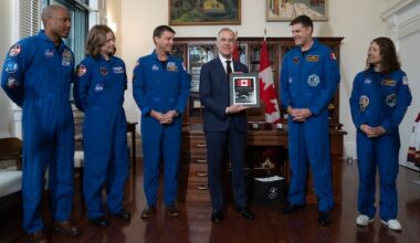 Carney tells Artemis II astronauts their mission around the moon inspired a country