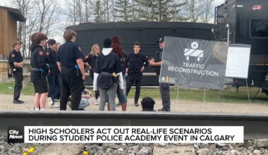 High schoolers act out real-life scenarios during Student Police Academy event in Calgary