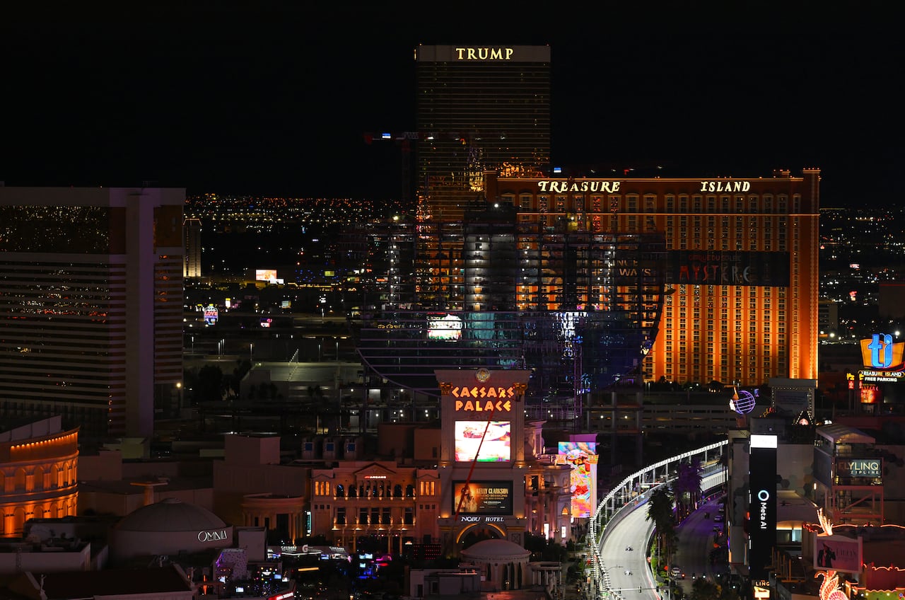 The Las Vegas strip is pictured on November 20, 2025.