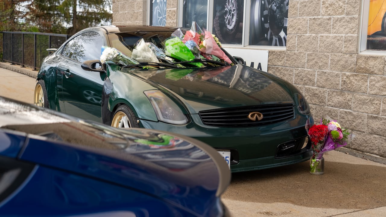 People have been leaving flowers atop Jordan Junger's car, the Kanata Wheels employee who died in a workplace incident on May 9.