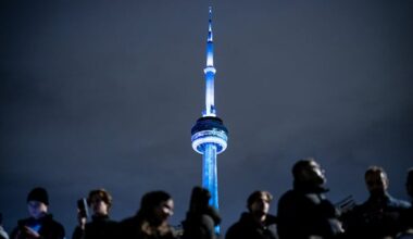 Drake 'froze' the CN Tower in honour of his new album, Iceman