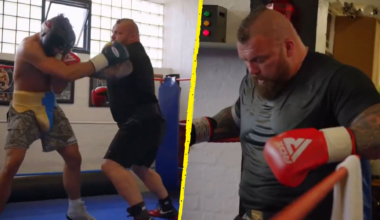 Eddie Hall in brutal sparring with George Groves’ unbeaten prospect