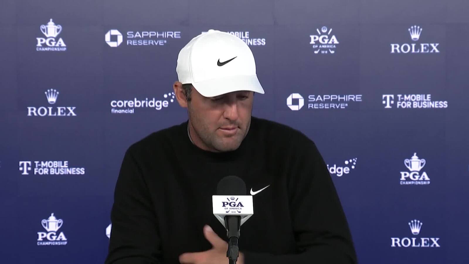 Scottie Scheffler on extremely difficult pin locations at PGA Championship
