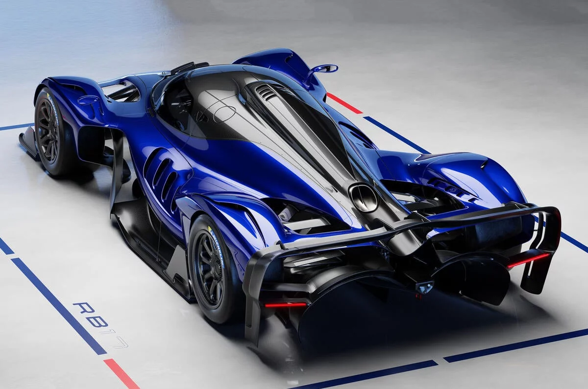 The RB17 sports a huge diffuser and a high-mounted wing directly on the rear frame