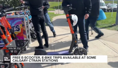 Free scooter e-bike trips available at some Calgary CTrain stations