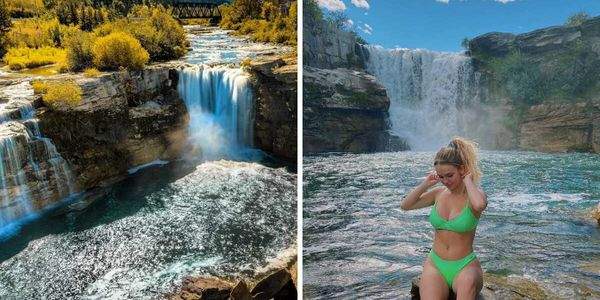 Alberta has a mini Niagara Falls 2 hours from Calgary and the views are epic