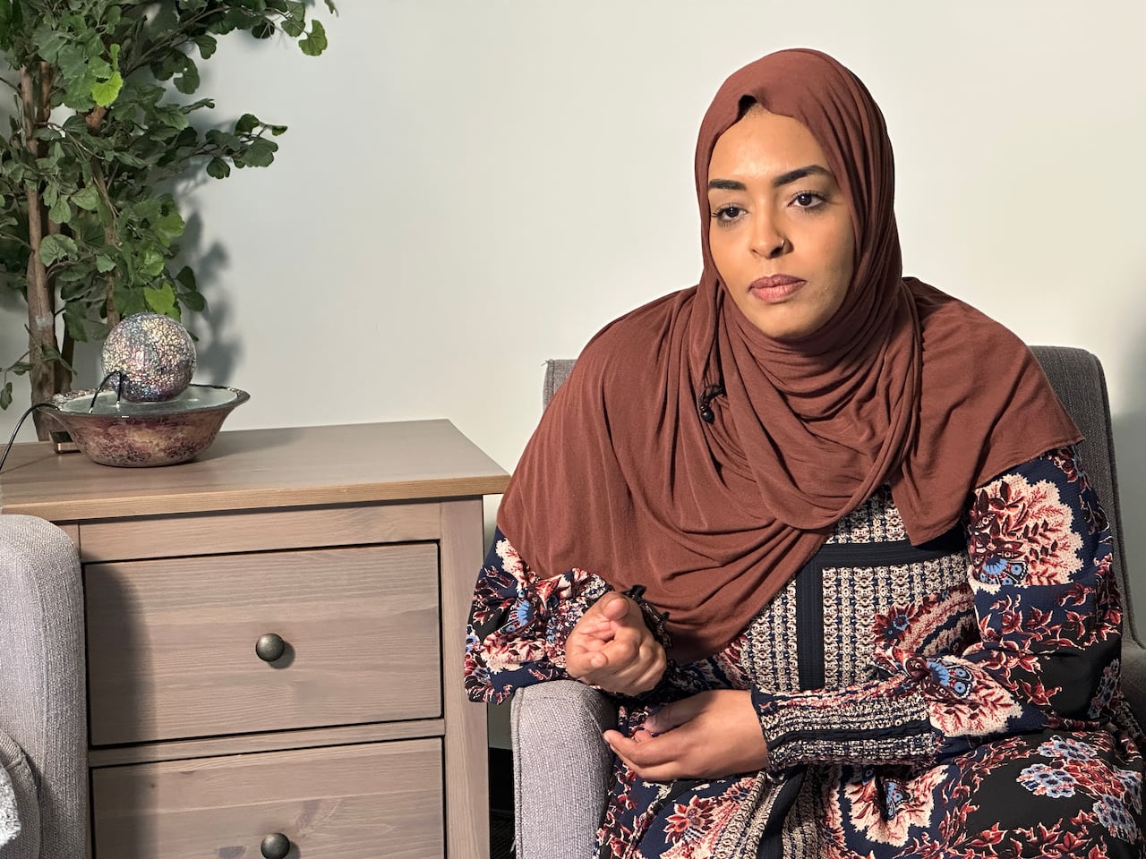 Close up of woman in hijab