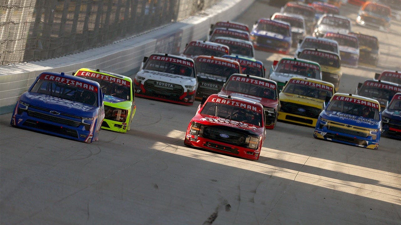 NASCAR tire carrier saves reporter from runaway pit box before Craftsman Truck Series race