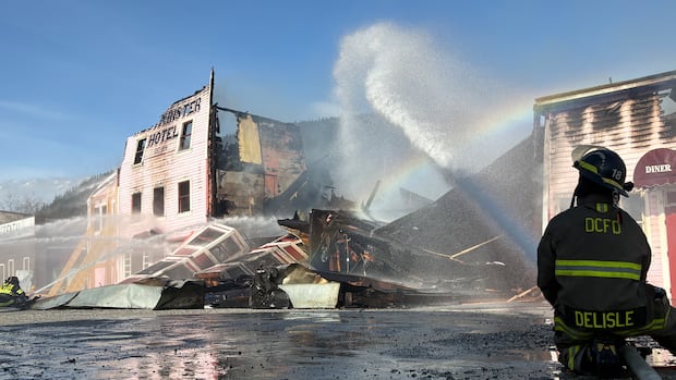 Devastation in Dawson City, Yukon, as iconic hotel is razed by fire