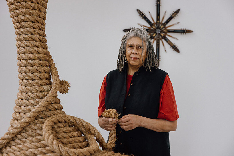 LR Vandy developing work for Rise exhibition, 2026. Photo © India Hobson, courtesy YSP