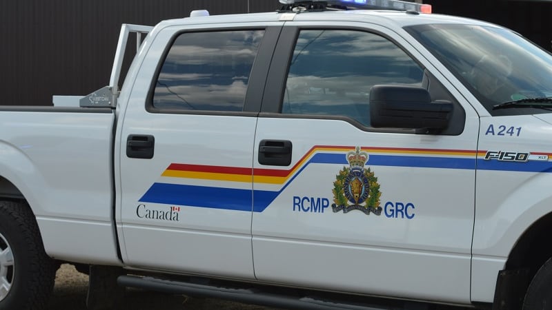 An RCMP vehicle is shown.