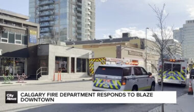 Calgary Fire Department responds to blaze downtown
