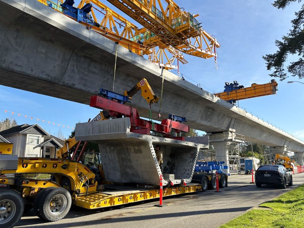 surrey langley skytrain construction february 2026