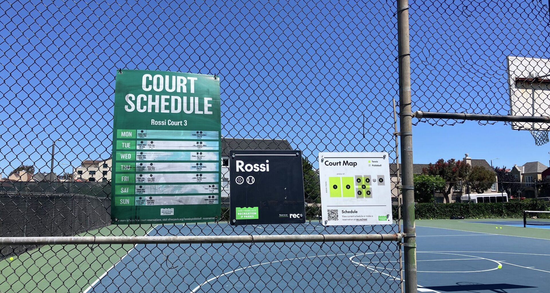 The tennis courts at San Francisco’s Rossi Park have become a disputed area as area residents say a private group has monopolized public courts.