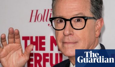 ‘He had a unique ability to be human’: late-night TV says goodbye to Stephen Colbert | Stephen Colbert