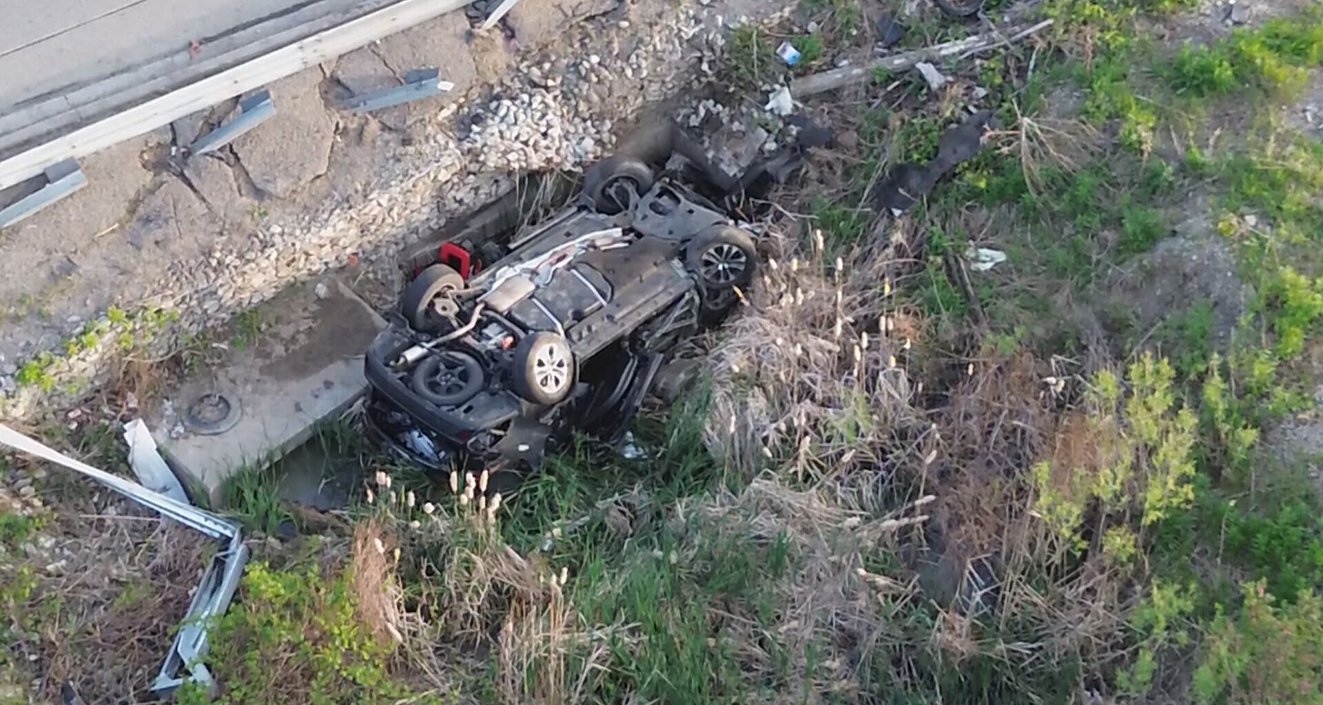 One person hospitalized after vehicle rollover crash in Brampton