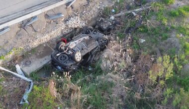 One person hospitalized after vehicle rollover crash in Brampton