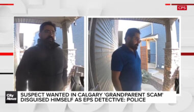 Suspect wanted in Calgary 'Grandparent scam' disguised himself as EPS detective: police