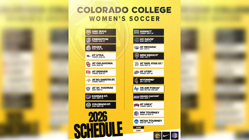 CC Releases 2026 Women's Soccer Schedule