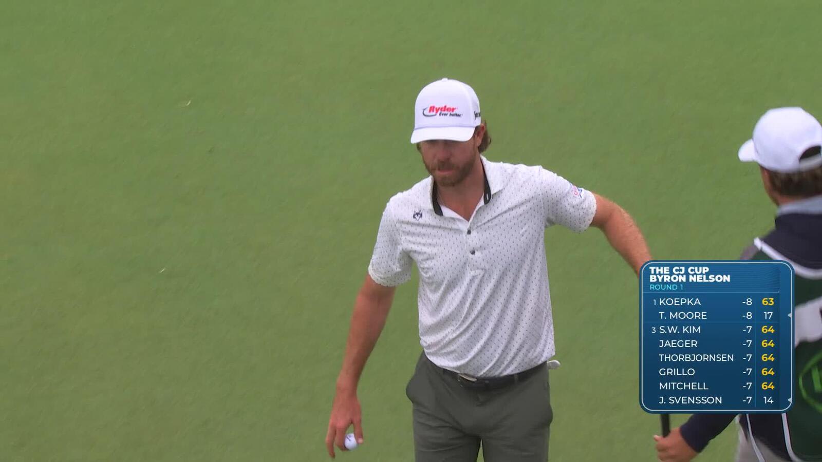 Sam Ryder sinks 9-foot birdie putt on No. 16 at THE CJ CUP