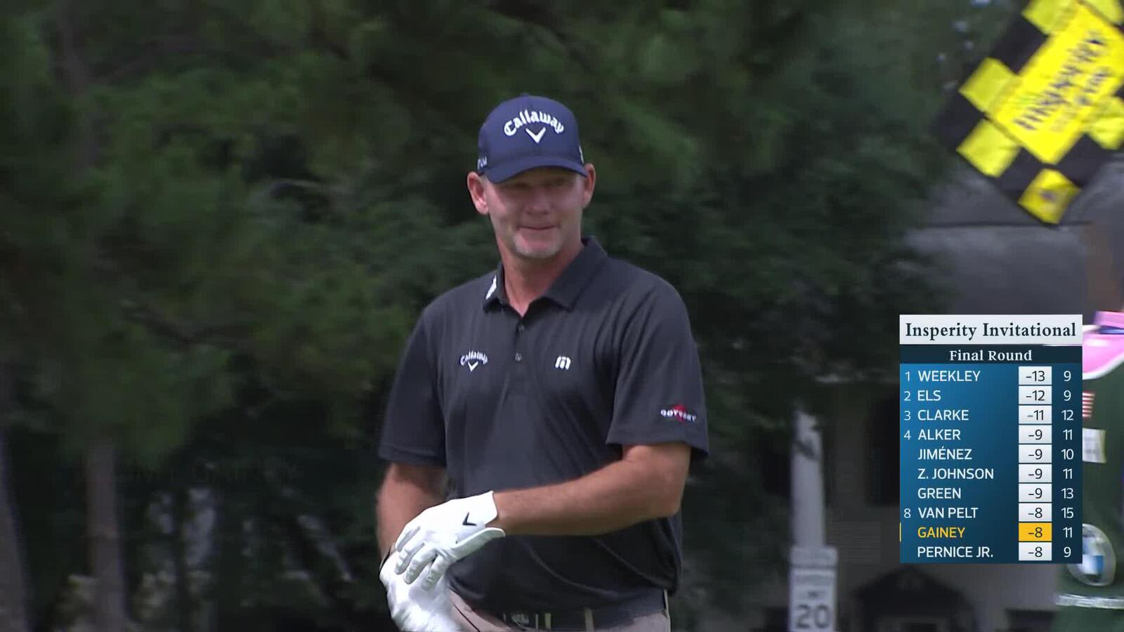 Tommy Gainey makes birdie on No. 11 at Insperity Invitational