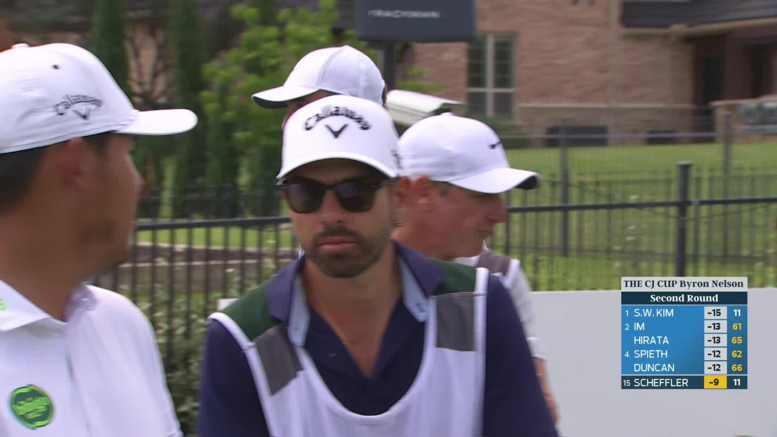 Scottie Scheffler sinks 46-foot eagle putt on No. 12 at THE CJ CUP