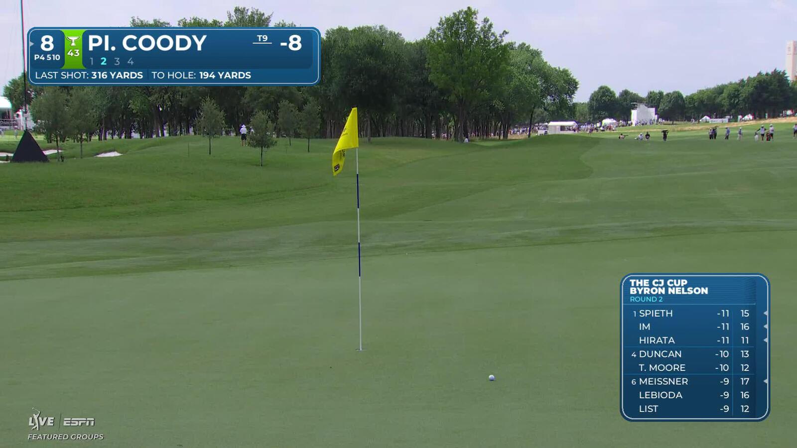 Pierceson Coody gets up-and-down from 196 yards for birdie on No. 8 at THE CJ CUP