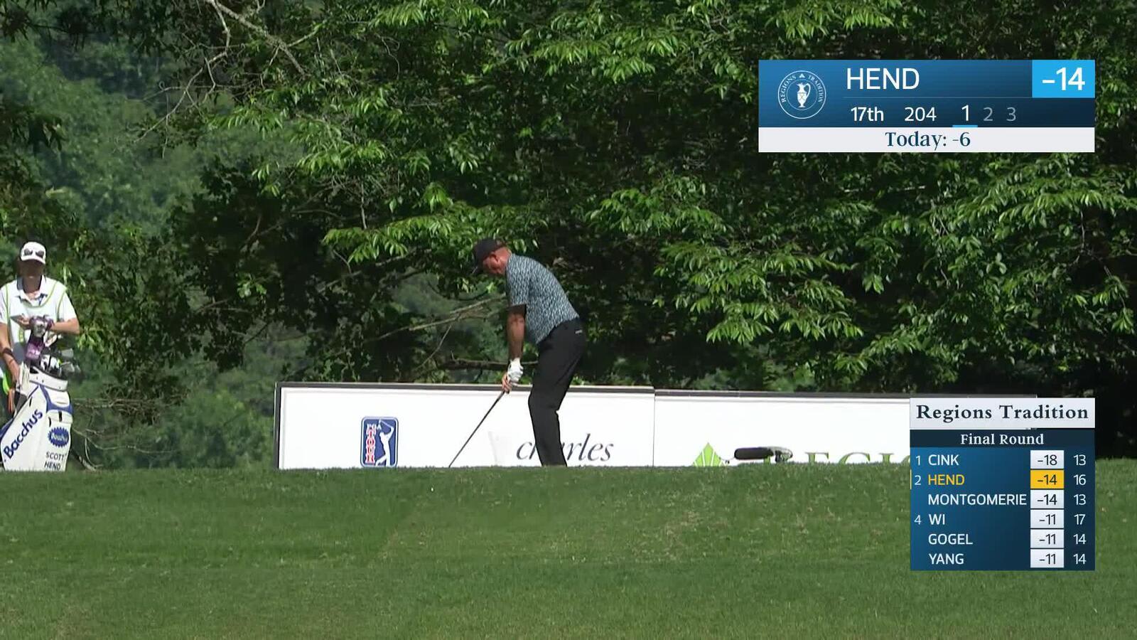 Scott Hend makes birdie on No. 17 at Regions Tradition
