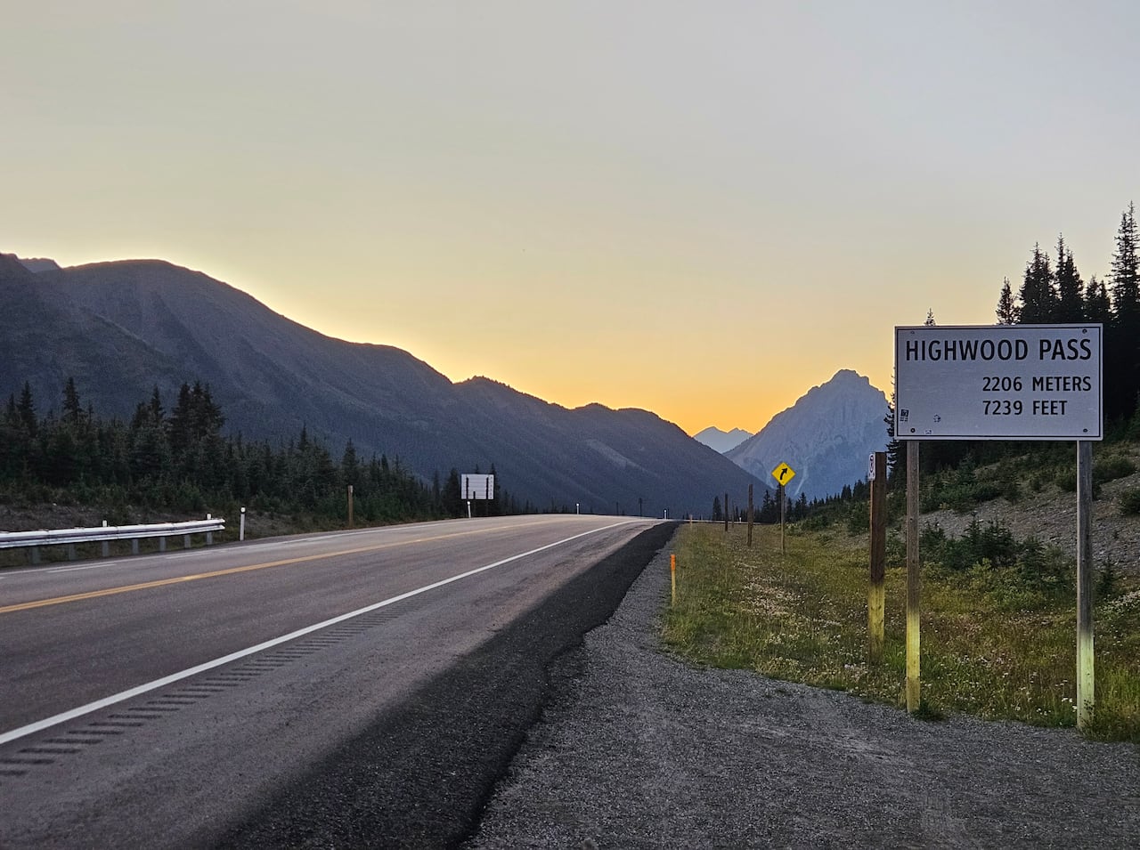 A stretch of mountainous highway.