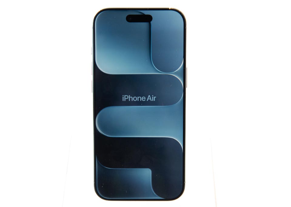 A new iPhone Air model seen displayed at an Apple store...