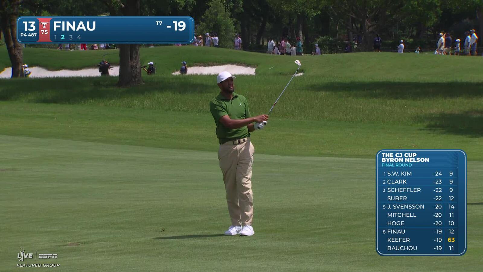 Tony Finau's 159-yard approach sets up birdie on No. 13 at THE CJ CUP