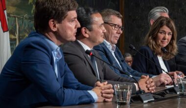 Alberta, Manitoba premiers spar over treaty rights and separatism at conference conclusion