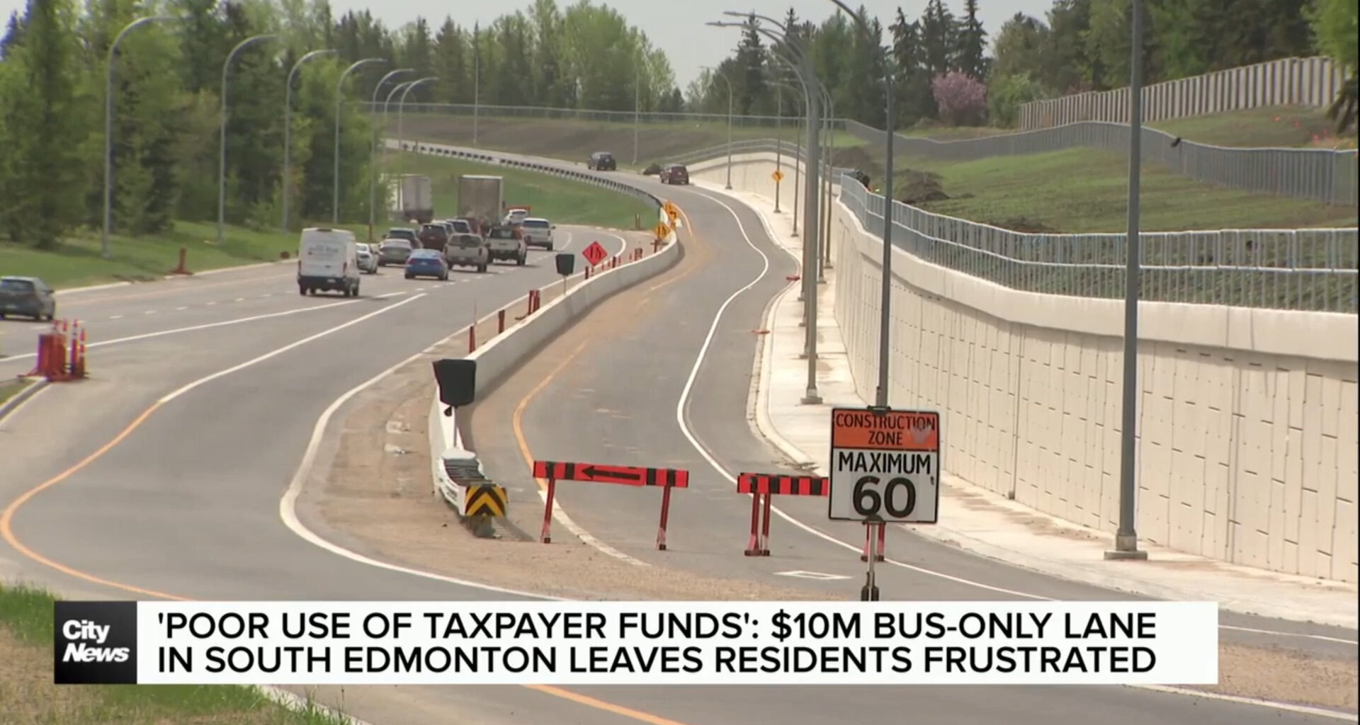 ‘Poor use of taxpayer funds’: $10M dedicated bus lane in South Edmonton leaving residents frustrated