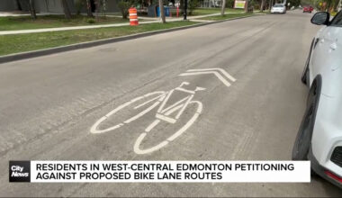 Residents in West Edmonton petitioning against proposed bike lane routes in their area